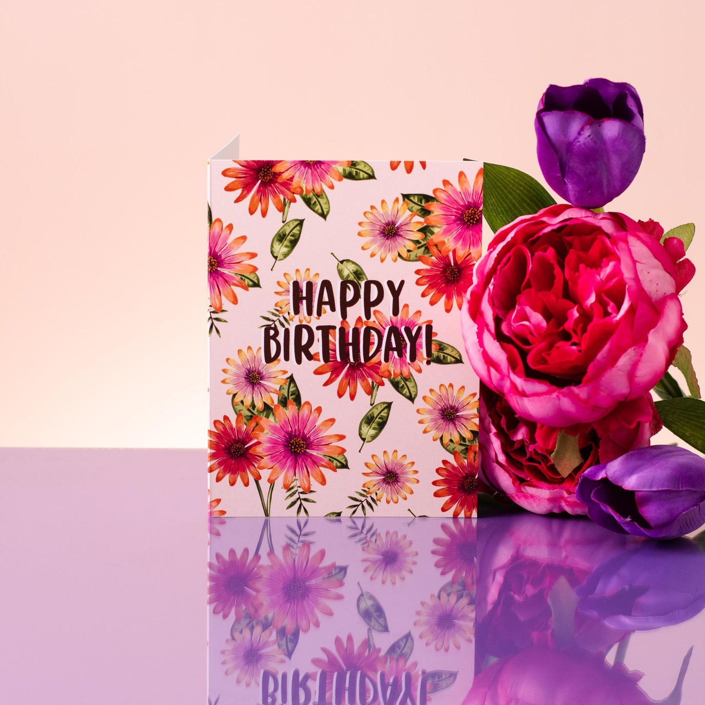 Happy Birthday (African Daisies)- Greeting Card