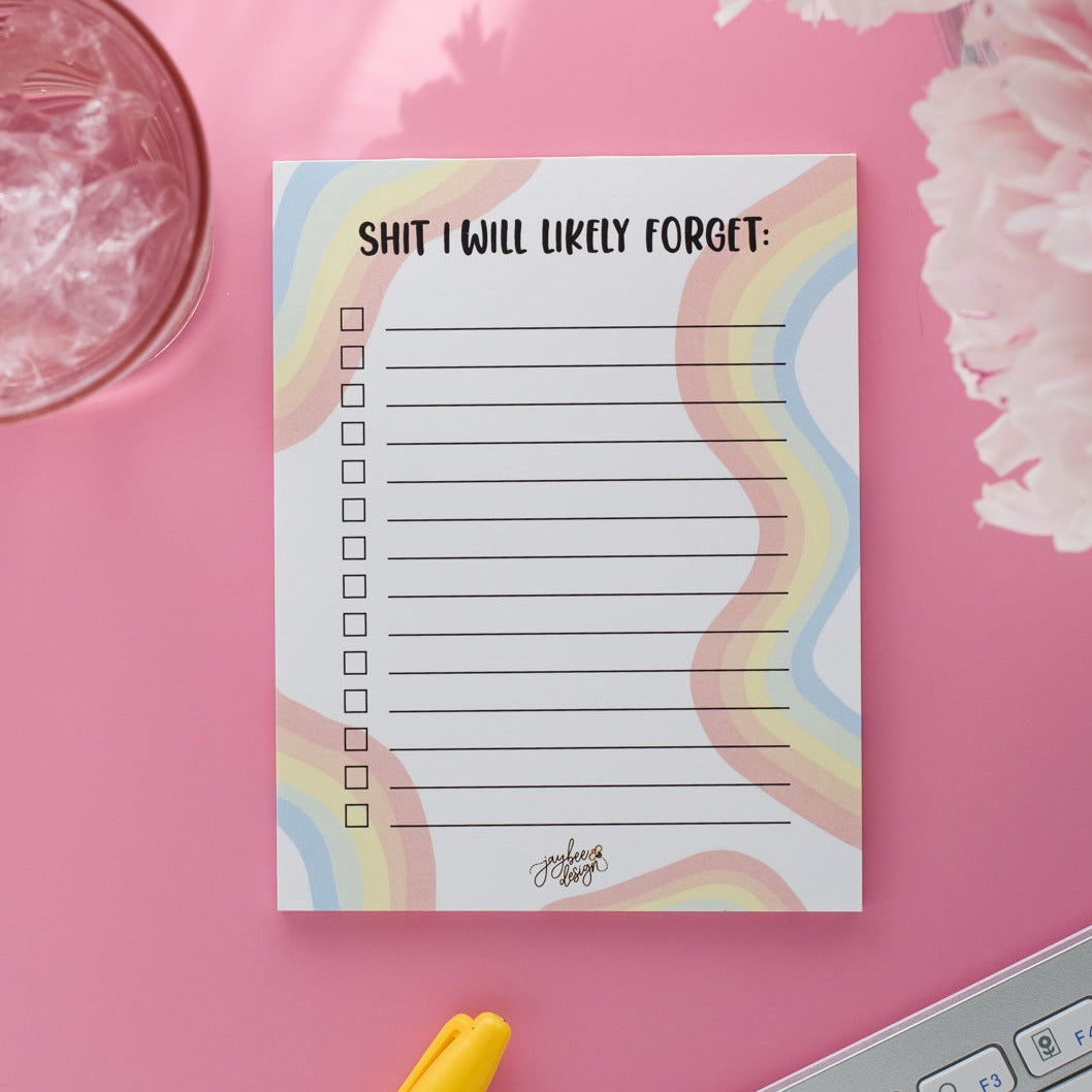 Shit I Will Likely Forget Notepad