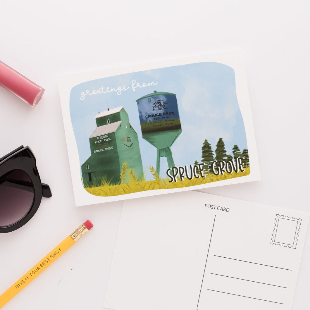 Greetings From Spruce Grove Postcard