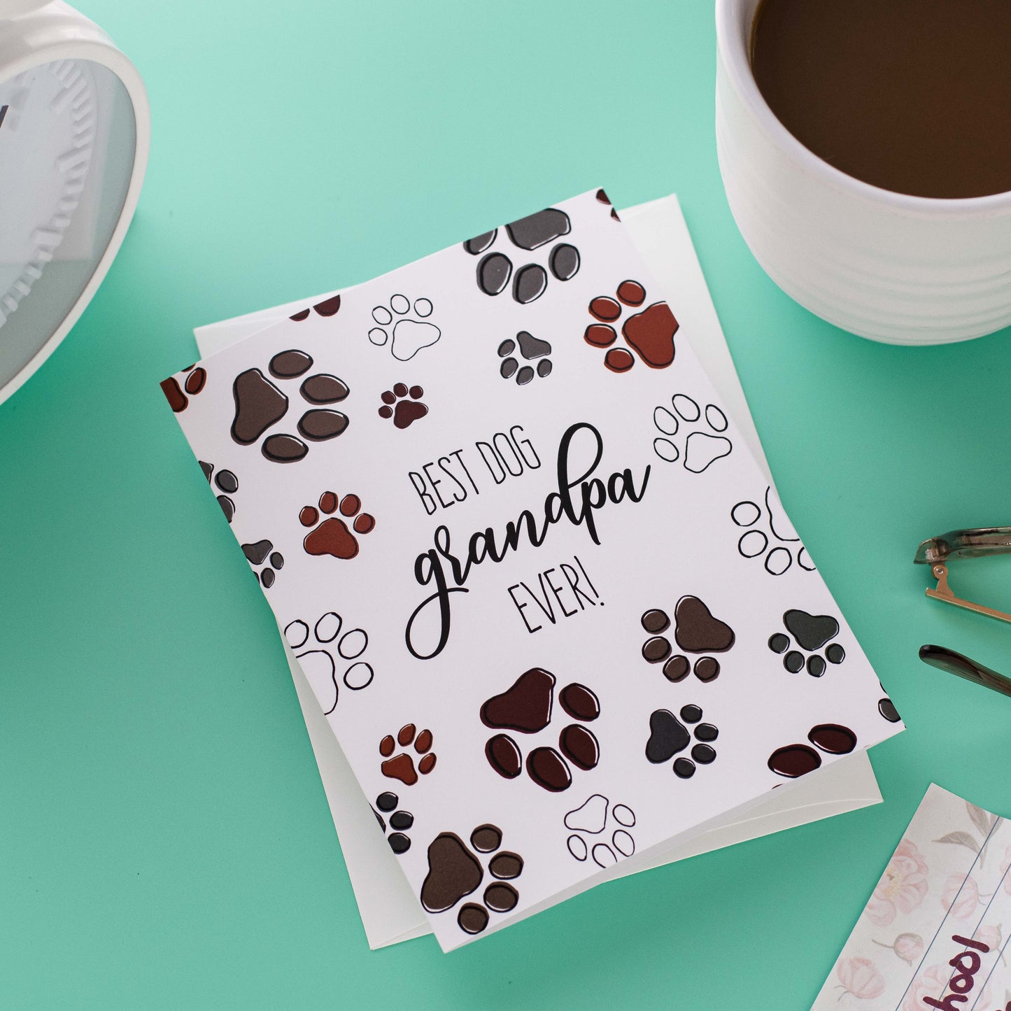 Best Dog Grandpa Ever - Greeting Card