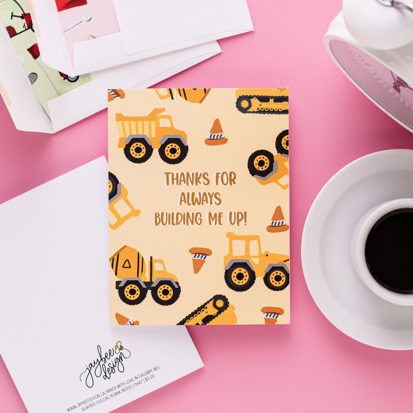 Thanks For Always Building Me Up - Greeting Card