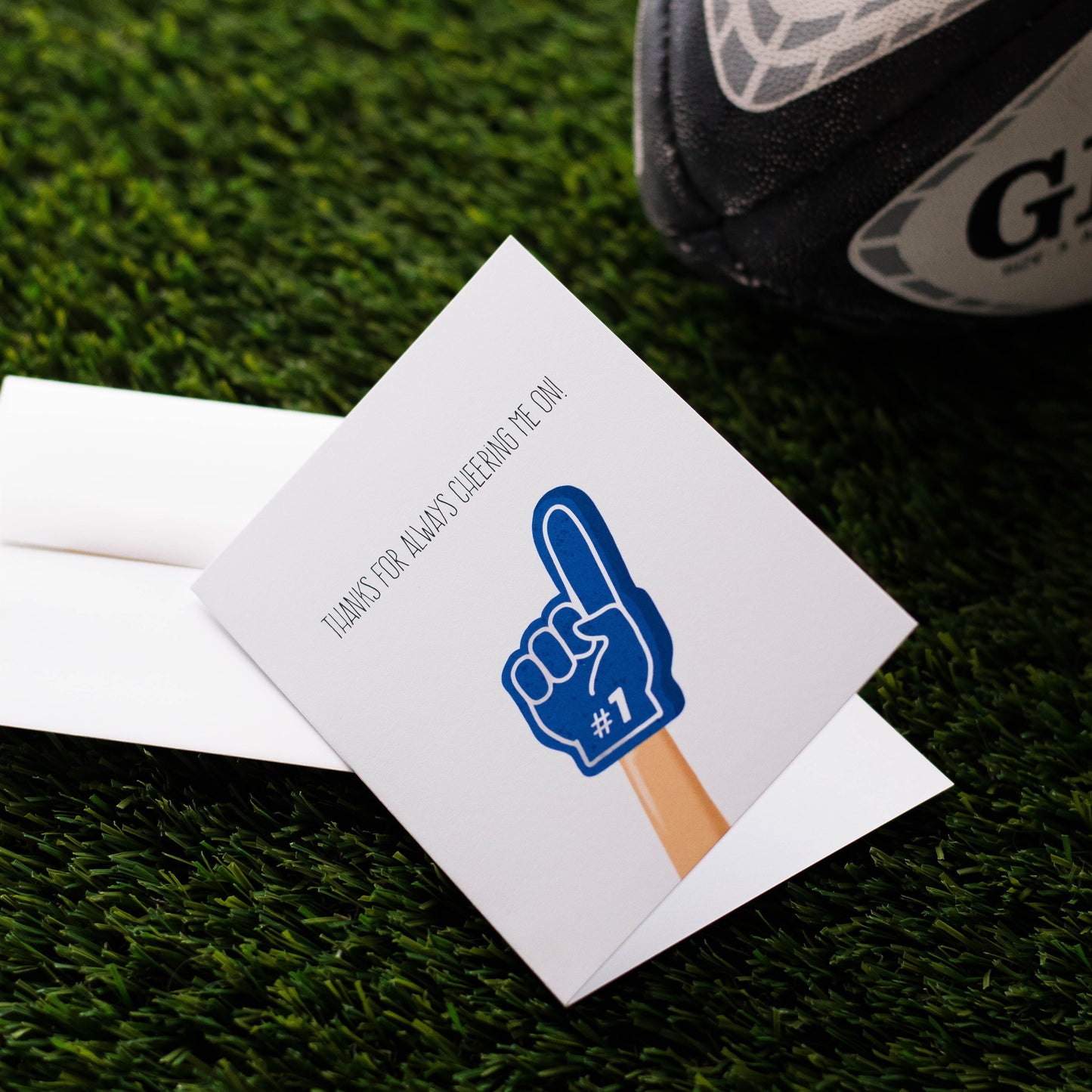 Thanks For Always Cheering Me On! - Greeting Card