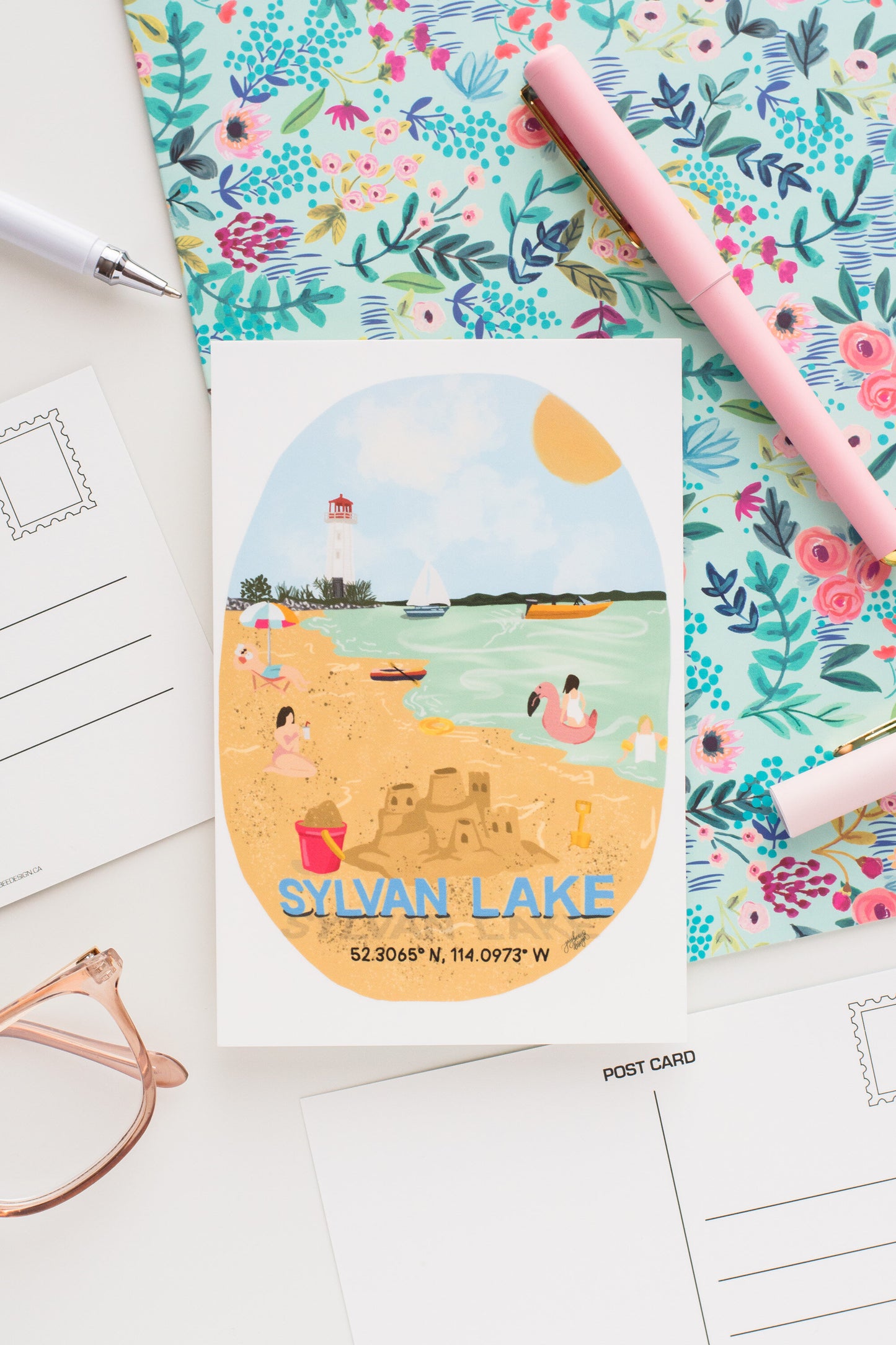 Sylvan Lake, Alberta Postcard