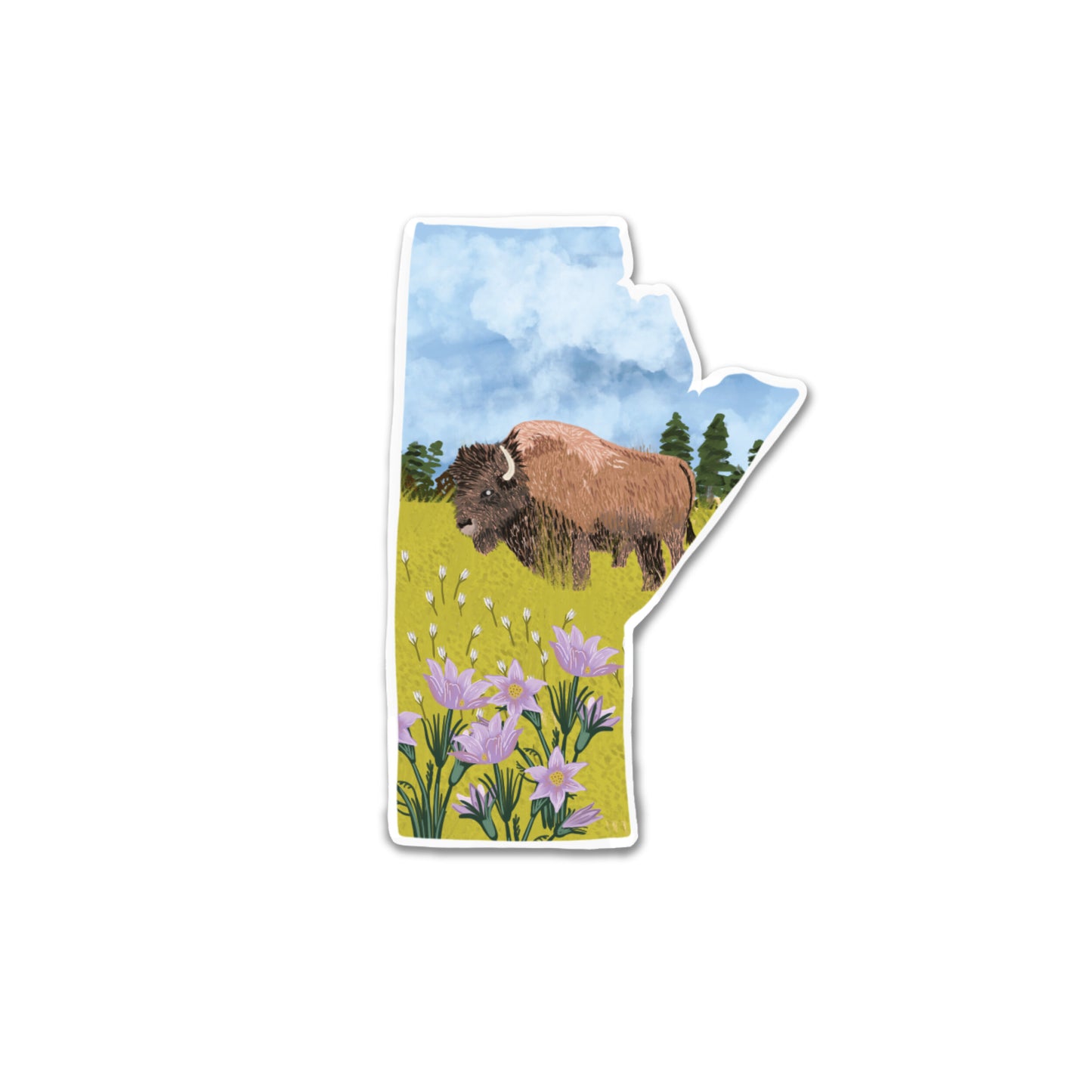 Manitoba Matte Vinyl Sticker
