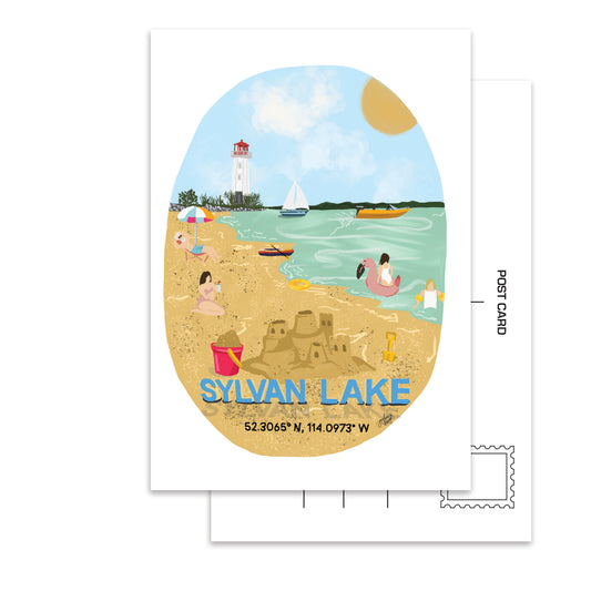 Sylvan Lake, Alberta Postcard
