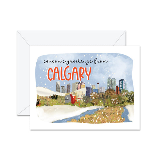 Season's Greetings From Calgary - Greeting Card