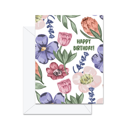 Happy Birthday (Floral) - Greeting Card