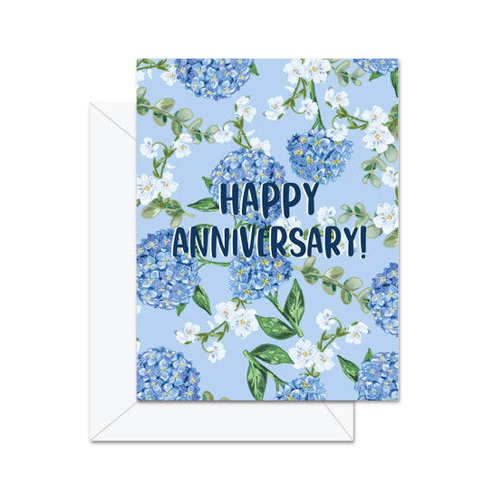 Happy Anniversary (Hydrangea)- Greeting Card