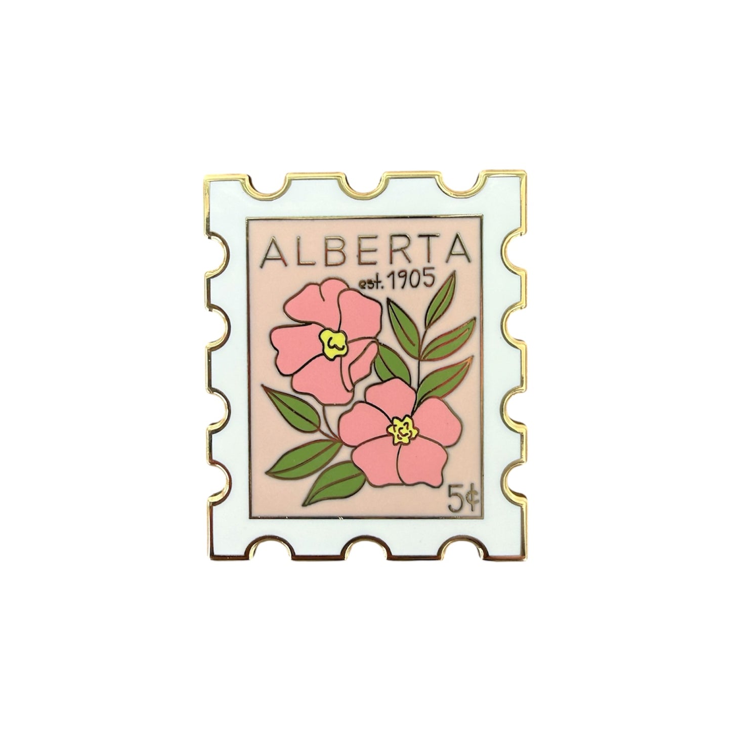Alberta Postage Stamp Enamel Pin
