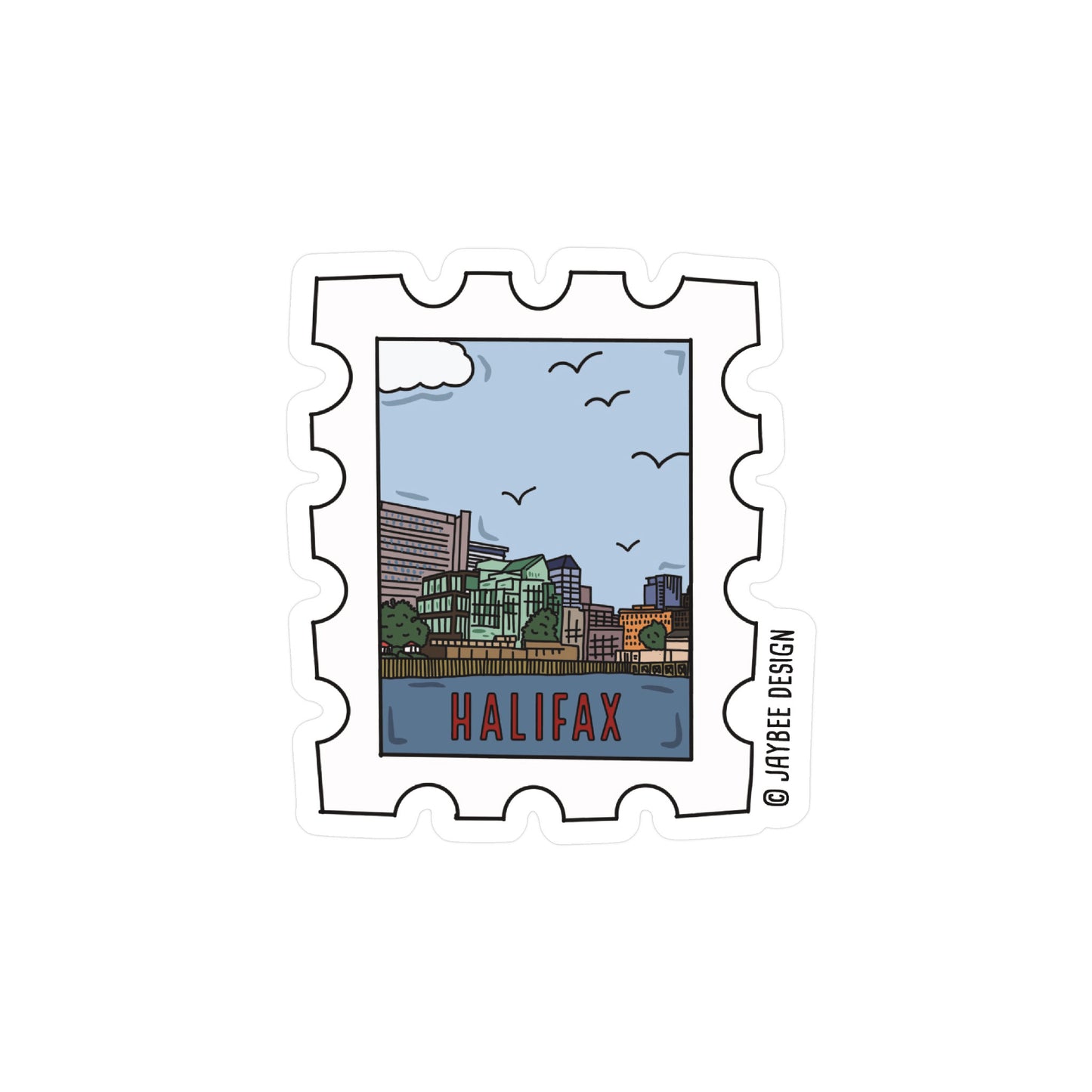 Halifax Postage Stamp Vinyl Sticker