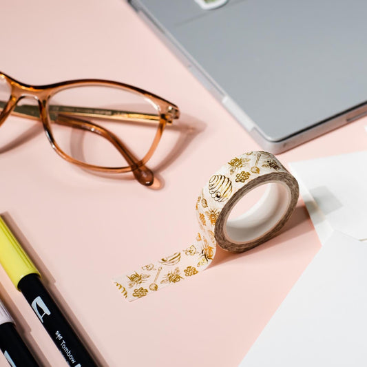 Honeybee Gold Foil Washi Tape