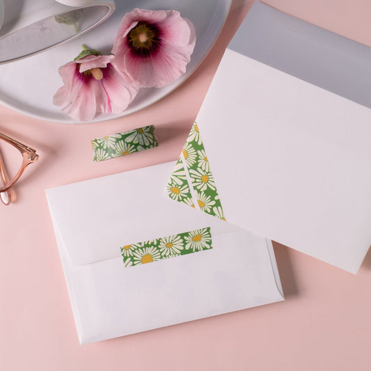 Green Daisies Washi Tape