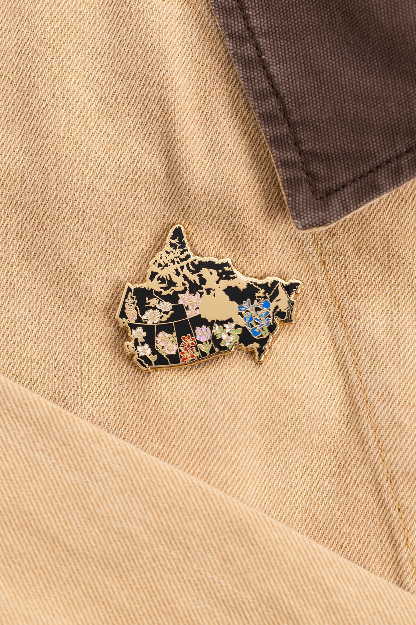 Canada Floral Enamel Pin