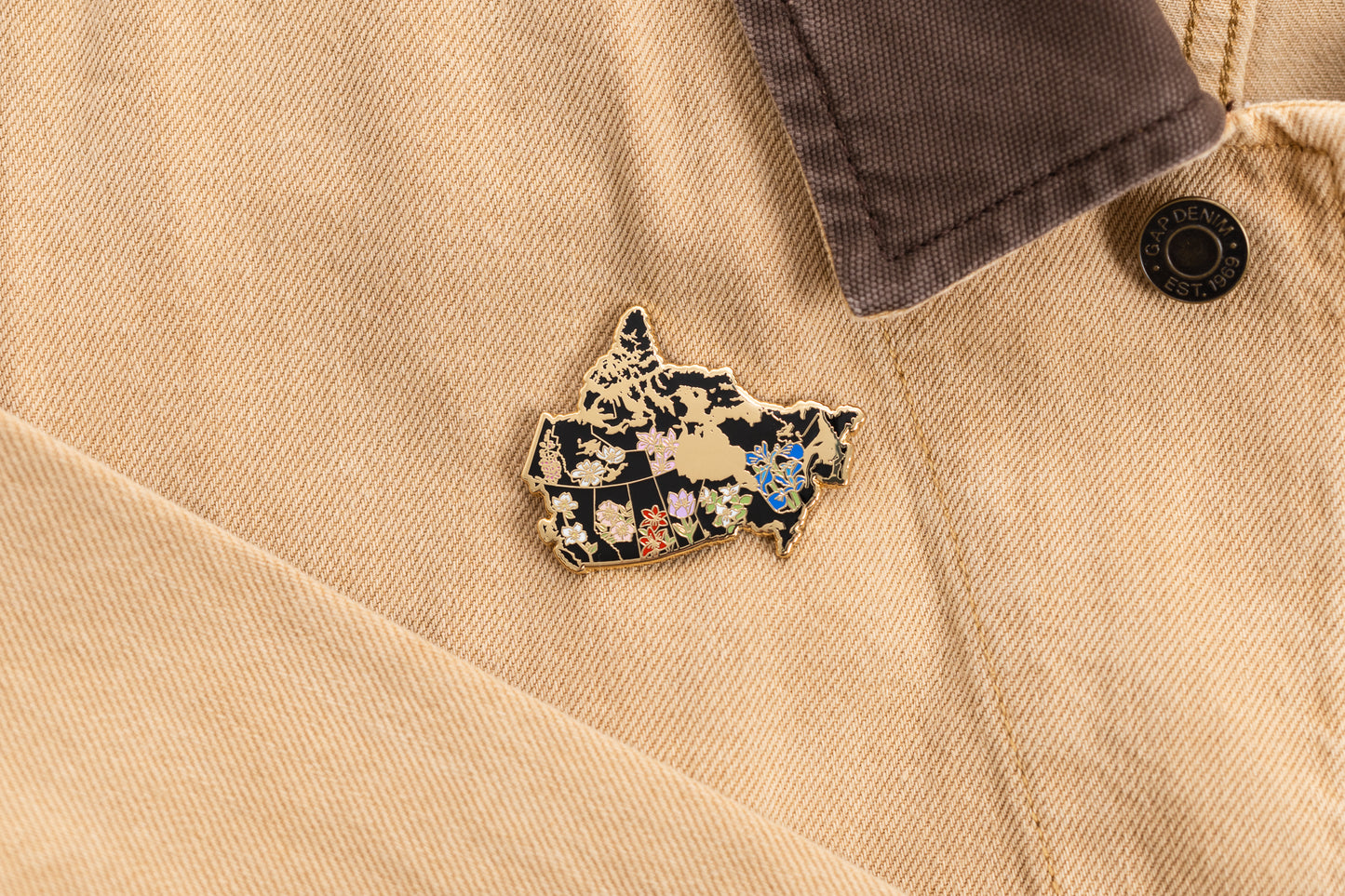 Canada Floral Enamel Pin
