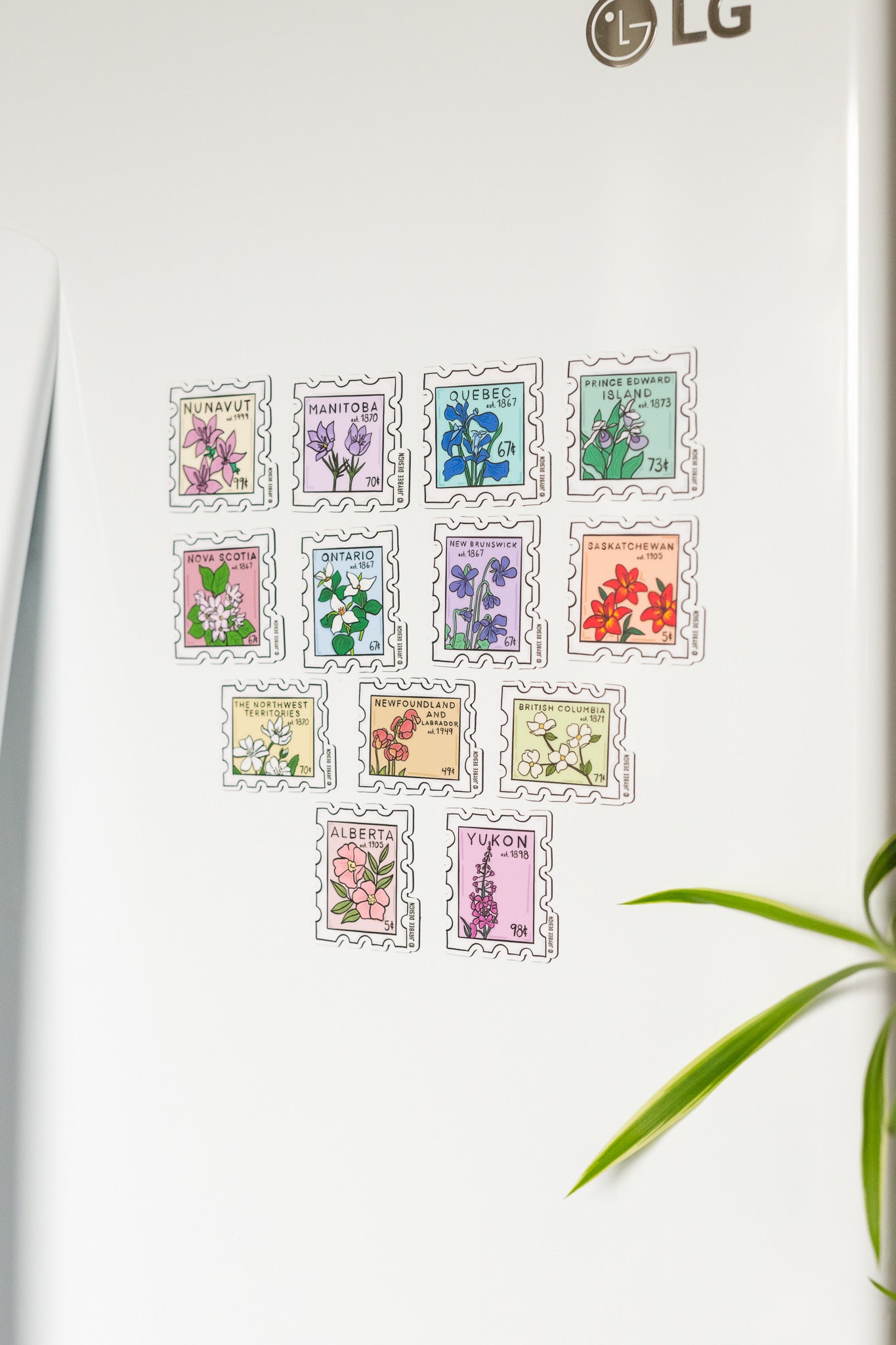 Provincial Stamp Magnet Set