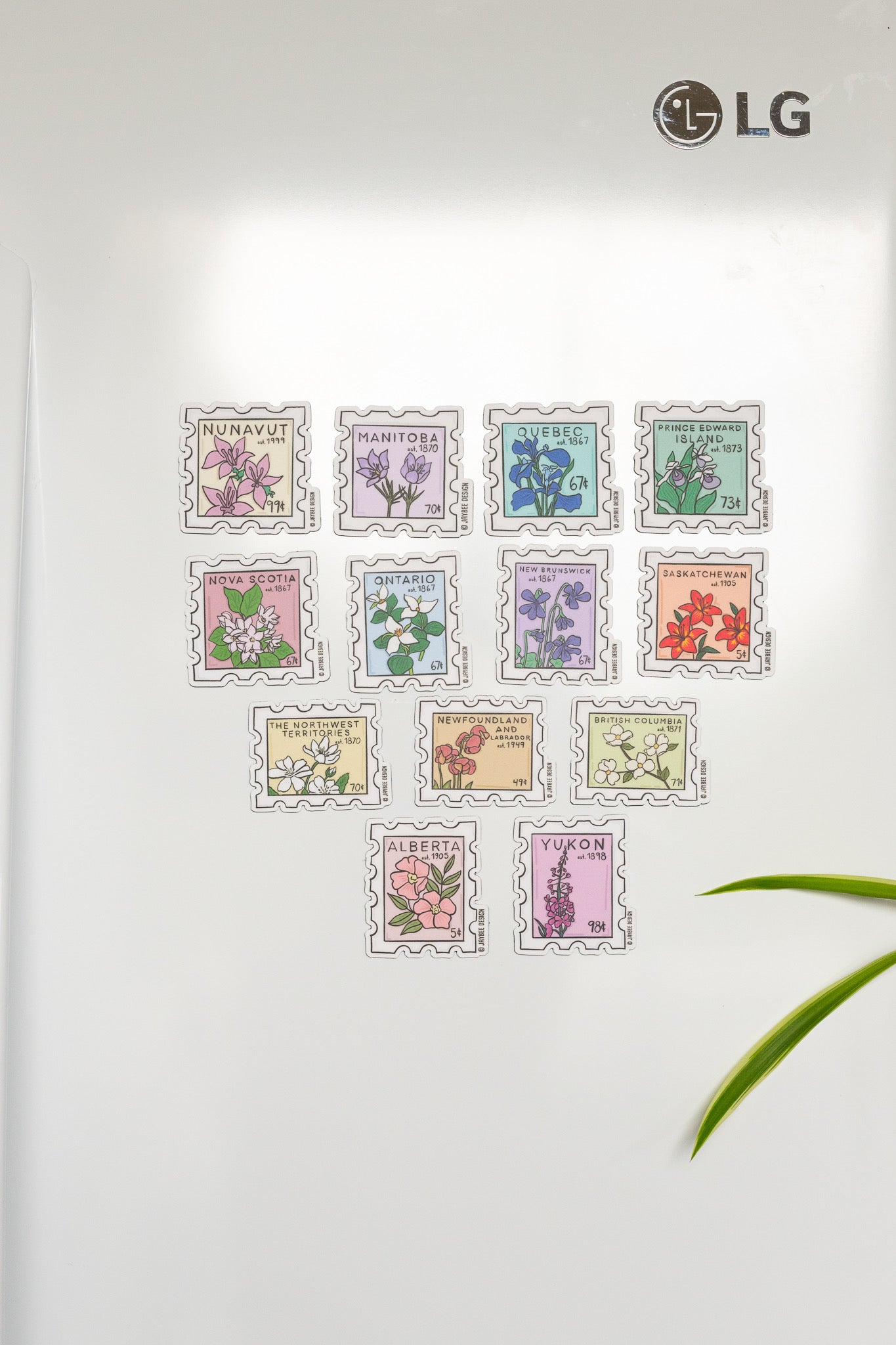 Provincial Stamp Magnet Set