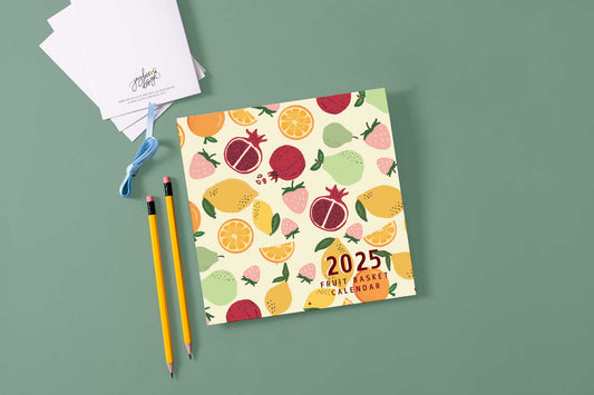 Fruit Basket Patterns 2025 Wall Calendar