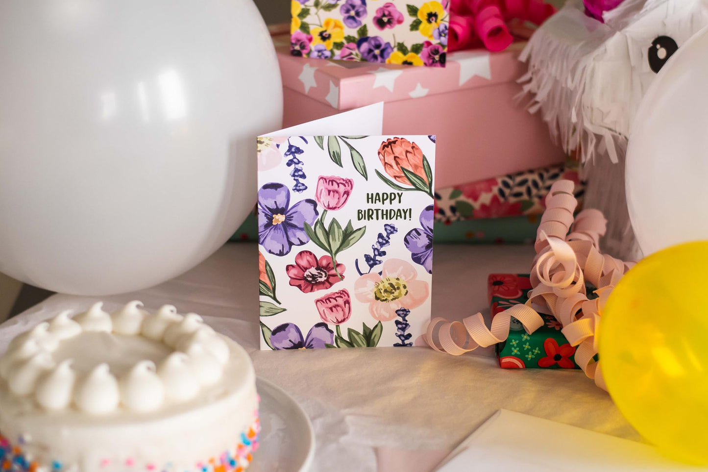 Happy Birthday (Floral) - Greeting Card