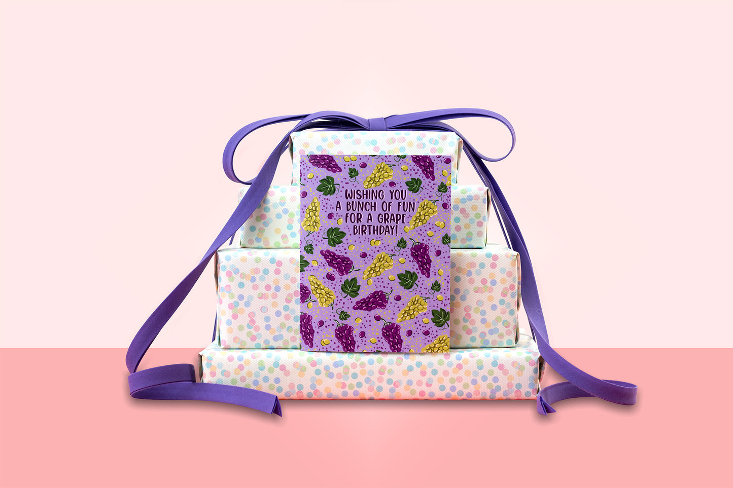 Wishing You A Bunch Of Fun For A Grape Birthday! - Greeting Card