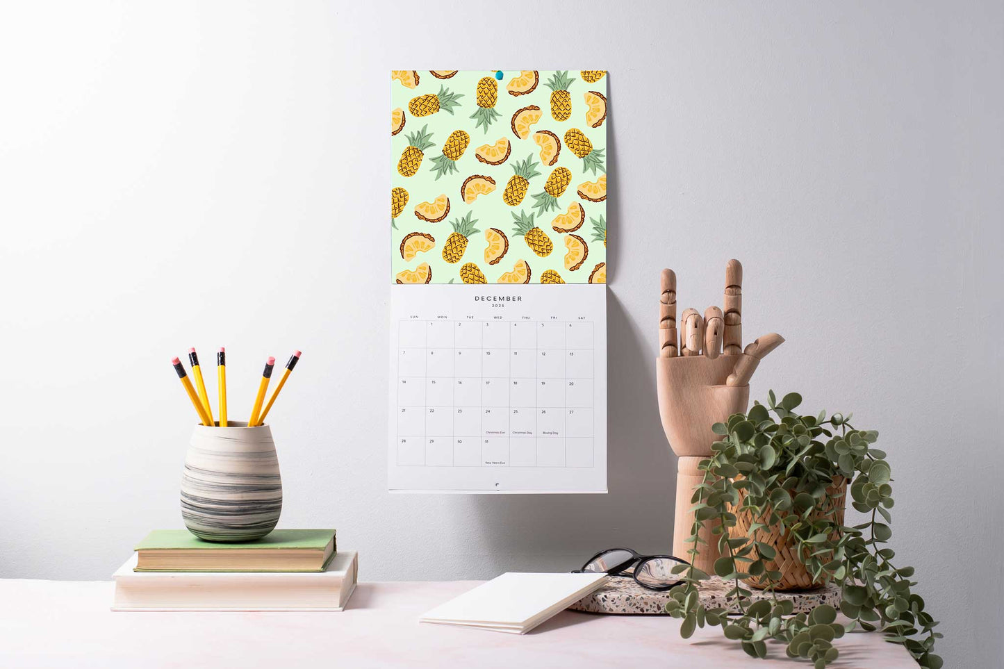 Fruit Basket Patterns 2025 Wall Calendar