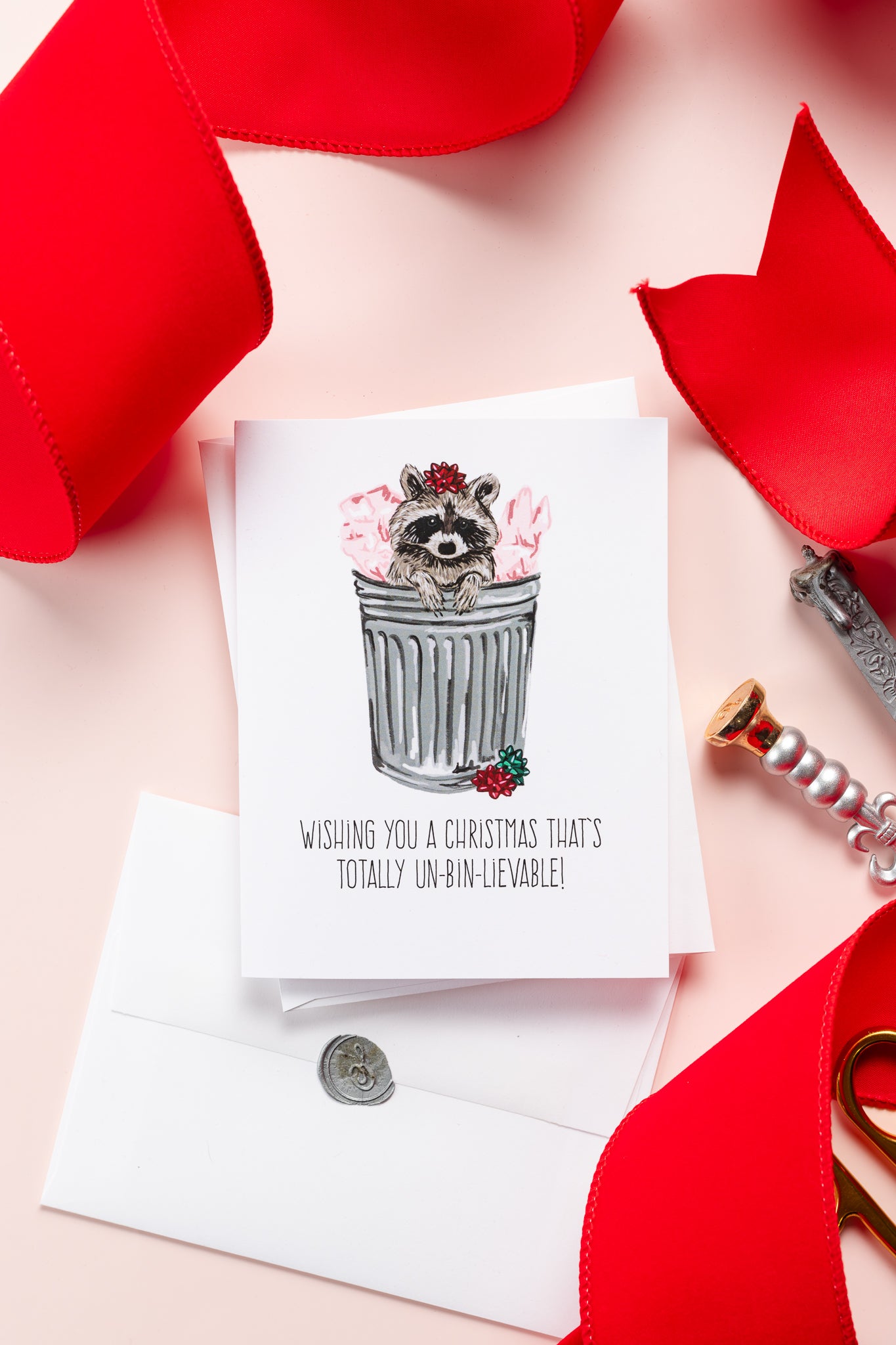 Wishing you a Christmas thats totally un-bin-lievable- Greeting Card