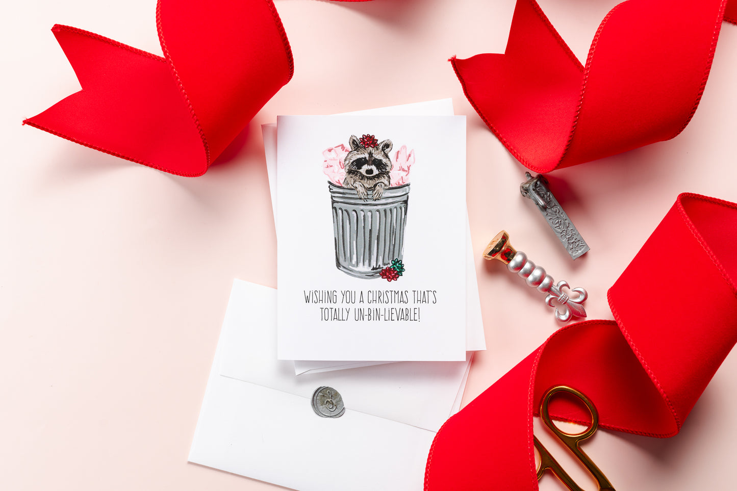 Wishing you a Christmas thats totally un-bin-lievable- Greeting Card