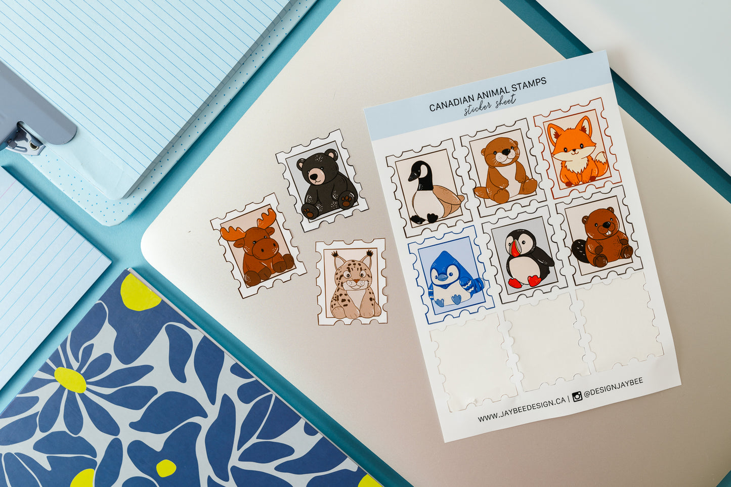 Canadian Animals Sticker Sheet
