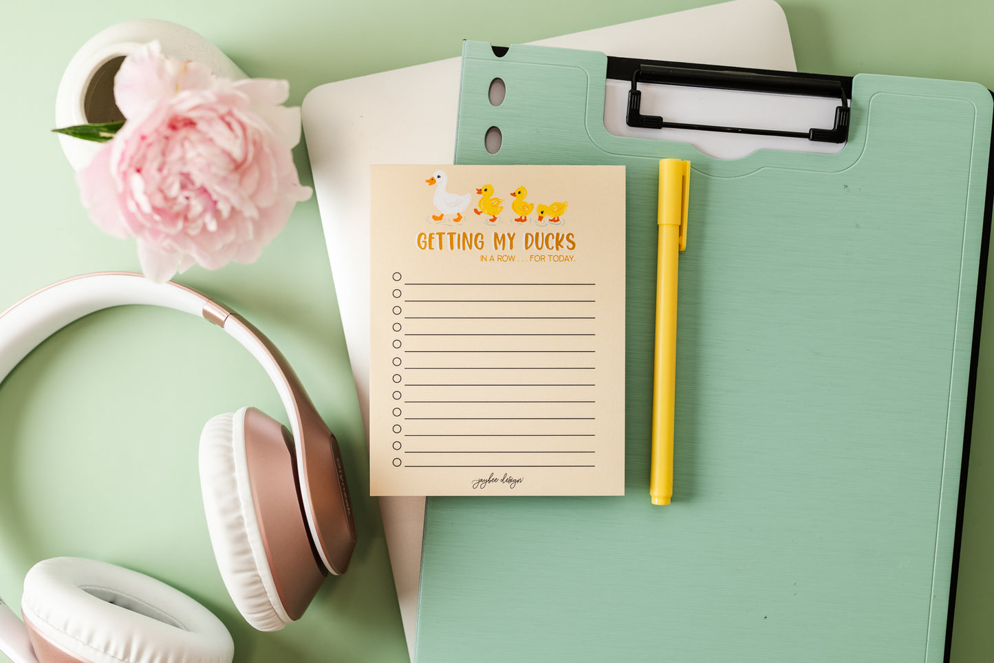 Getting My Ducks In A Row For Today -Notepad