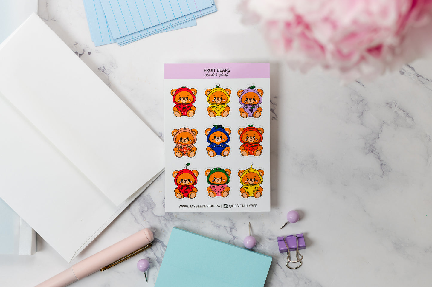 Fruity Bears Mini Sticker Sheet