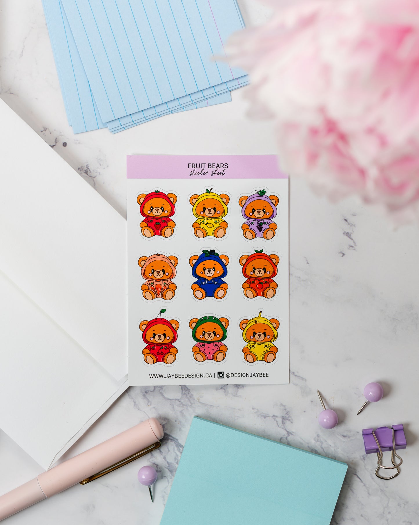 Fruity Bears Mini Sticker Sheet