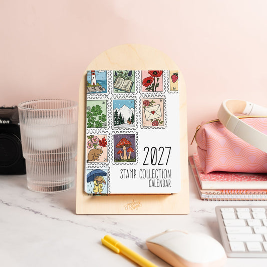 Stamp Collection 2027 Desktop Calendar