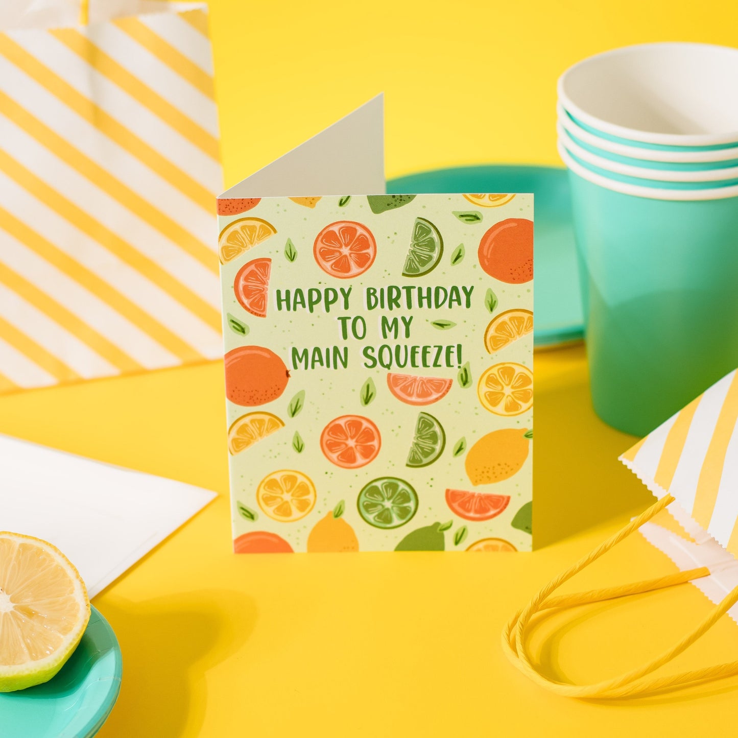 Happy Birthday To My Main Squeeze! - Greeting Card