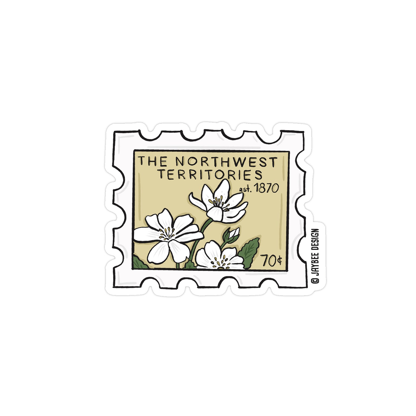 Northwest Territories Stamp Vinyl Sticker