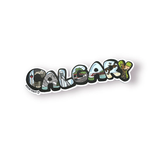 Calgary Icons Vinyl Magnet
