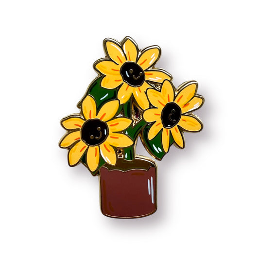Sunflower Pot Enamel Pin