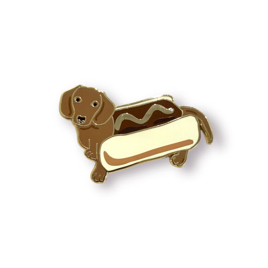 Hot Dog Enamel Pin