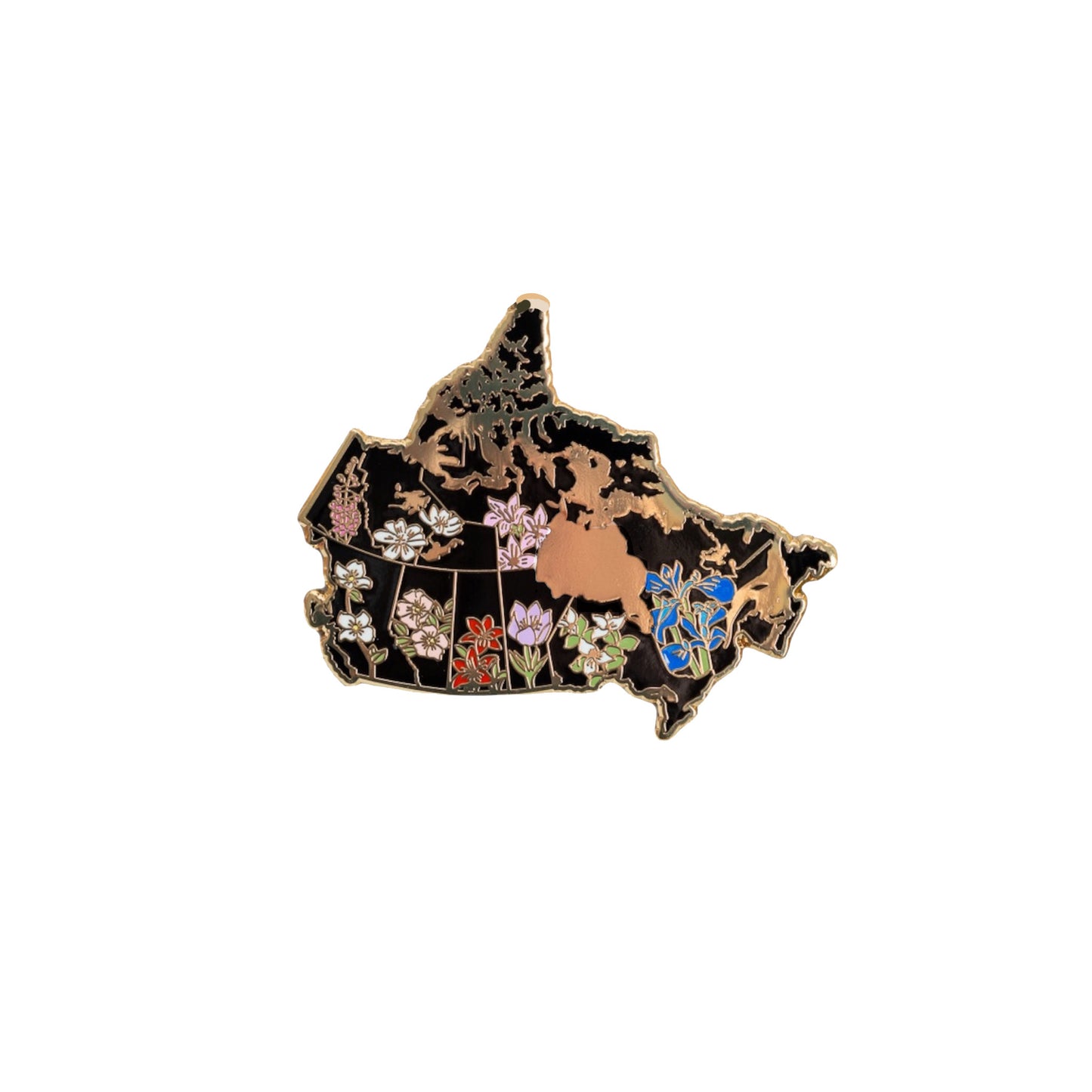 Canada Floral Enamel Pin