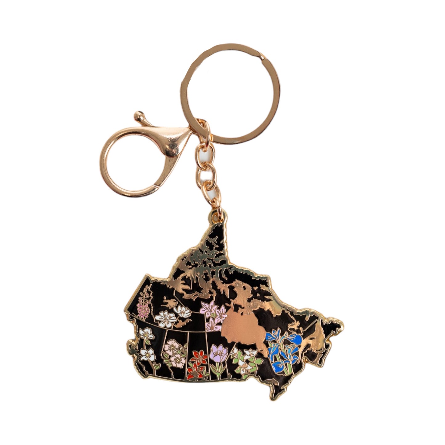 Canada Floral Keychain