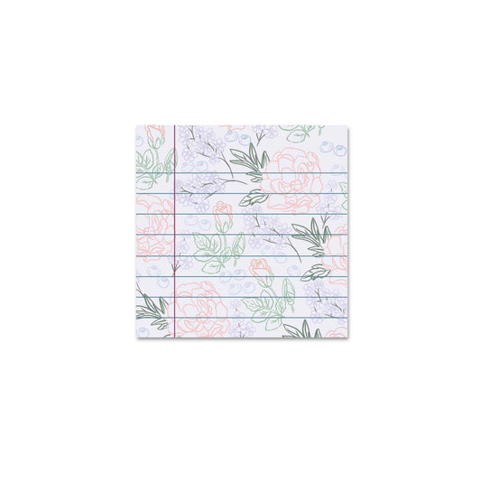 Purple Floral Sticky Notes
