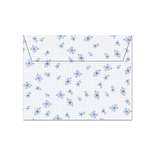 Purple Grid Pattern Envelope - 5 Pack