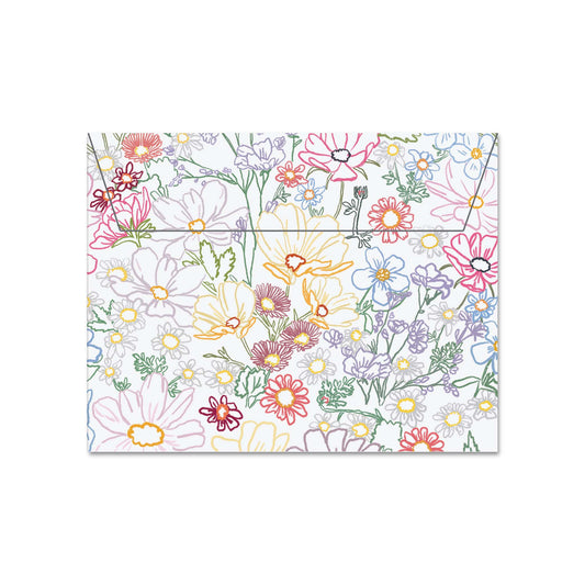 Rainbow Floral Pattern Envelope - 5 Pack