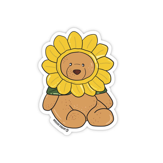 Sunflower Bear Vinyl Sticker