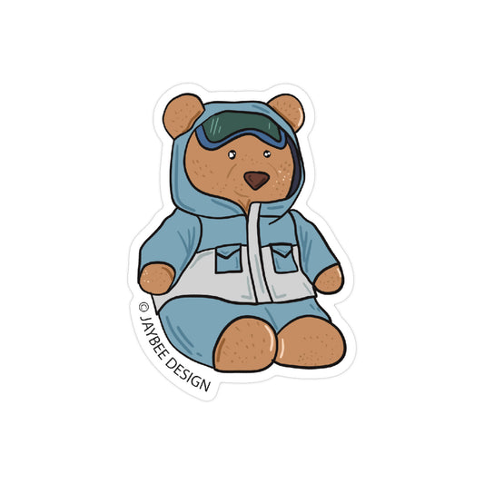 Snowsuit Bear Vinyl Sticker