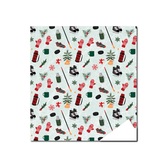 Happy Hockey Holiday Wrapping Paper