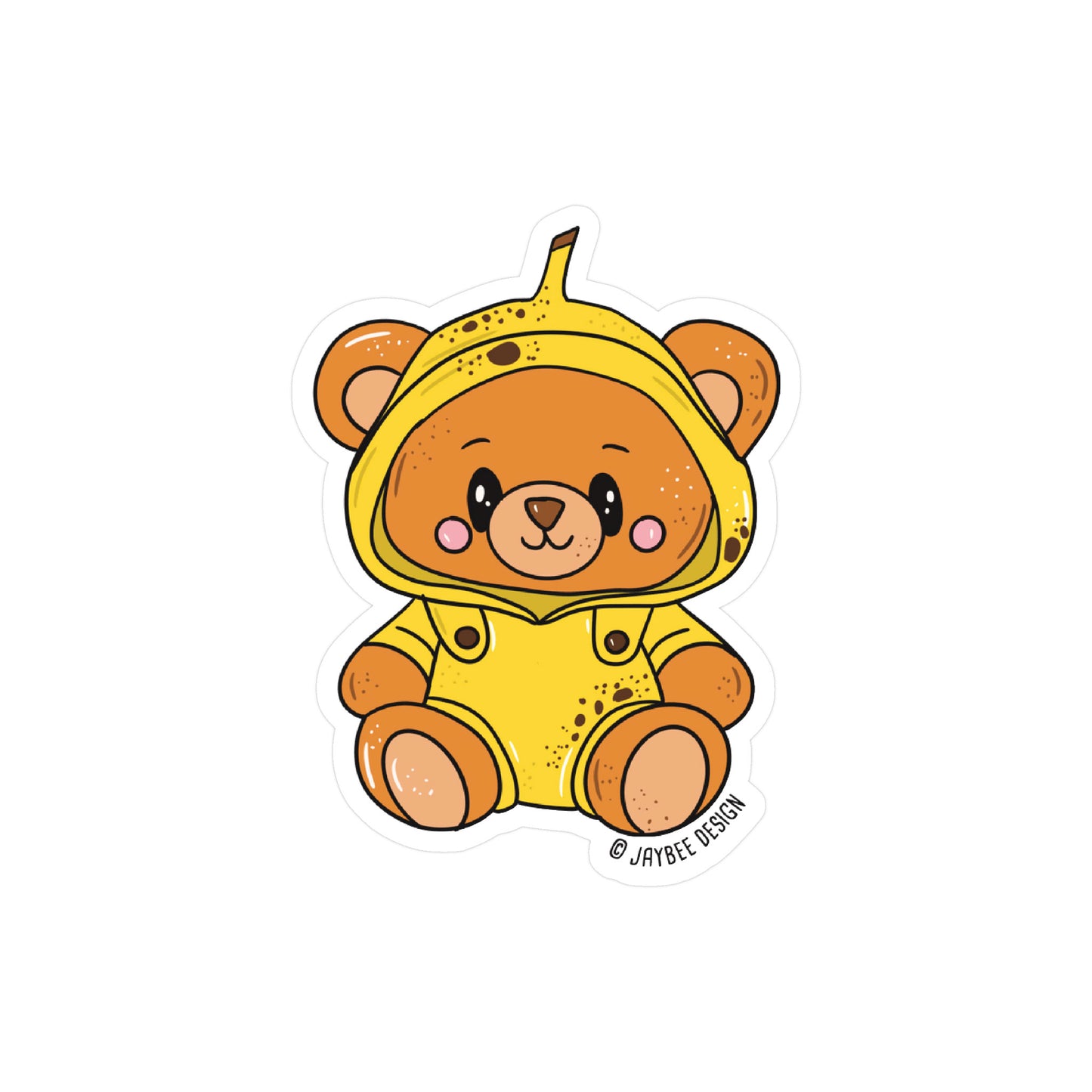 Banana Bear Vinyl Sticker