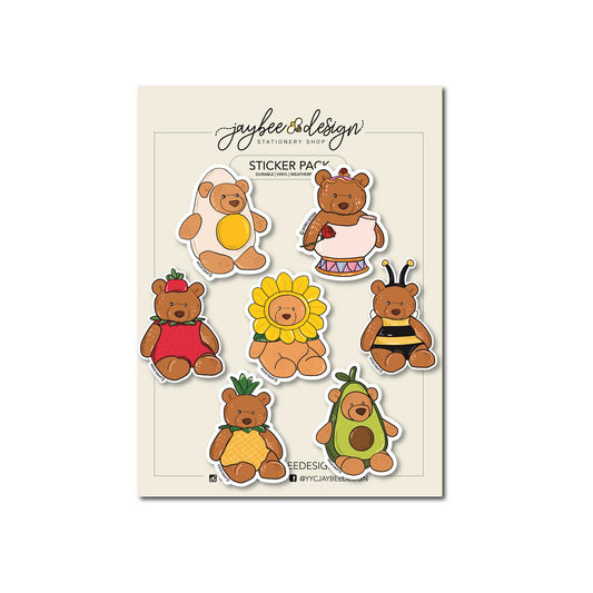 Bears Vinyl Sticker Pack