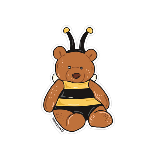 Bee Bear Vinyl Sticker