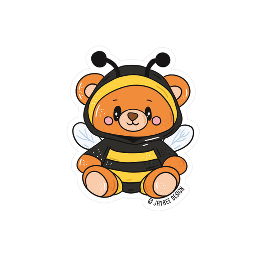 Bee Bear Vinyl Sticker