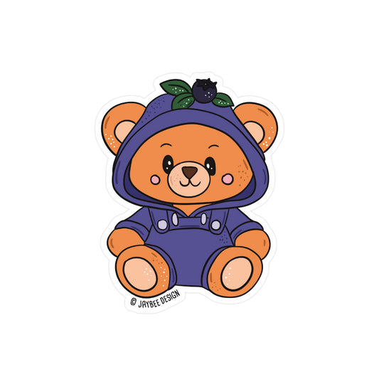 Blueberry Bear Vinyl Sticker