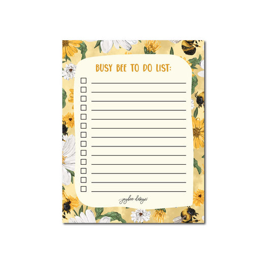 Busy Bee To Do List Notepad